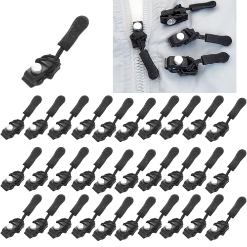 Reißverschluss Reparatur Set,Smavles Reissverschluss Zipper Schwarz Fix-Reißverschlusszieher,Reißverschlussschieber Ersatz,Universal-Reißverschluss für Jacke Rucksack Gepäck Schlafsack 30pcs Reißverschluss Reparatur Set,Smavles Reissverschluss Zipper Schwarz Fix-Reißverschlusszieher,Reißverschlussschieber Ersatz,Universal-Reißverschluss für Jacke Rucksack Gepäck Schlafsack 30pcs von Smavles