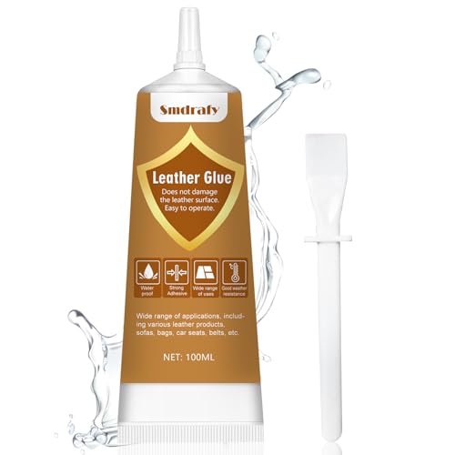 Lederkleber Extra Stark, Professioneller Leder kleber, Wasserdicht Kleber für Leder, Transparenter Lederkleber Kleber für Schuhe, Jacke, Geldbörse, Gürtel und Sofa(100ML) von Smdrafy