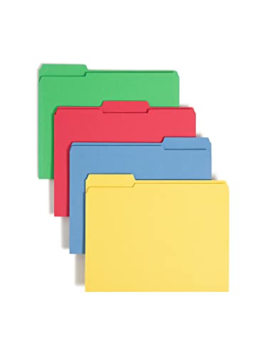 SMEAD Aktenhülle, verstärkt, mit Register, Briefformat (US), verschiedene Farben, 12 pro Pack (11641) von Smead