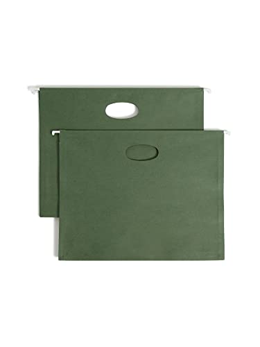 Smead 100% recycelte Hängetasche mit durchgehender Zwickel, 8,9 cm Erweiterung, Briefgröße, Standardgrün, 10 pro Box (64226) von Smead