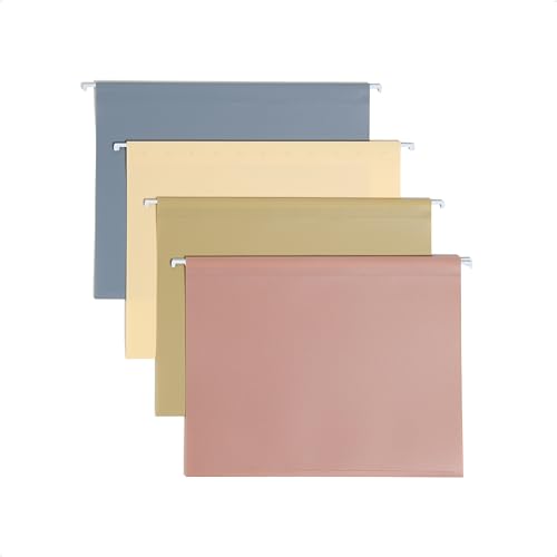 Smead 10524 Hängeregistraturordner aus Poly-Kunststoff für Dokumente mit Tabs, Briefgröße, 1,3 cm Erweiterung, Aktenschrank-Organizer für Aktenschränke, verschiedene Farben, 12 Stück, Bürobedarf von Smead