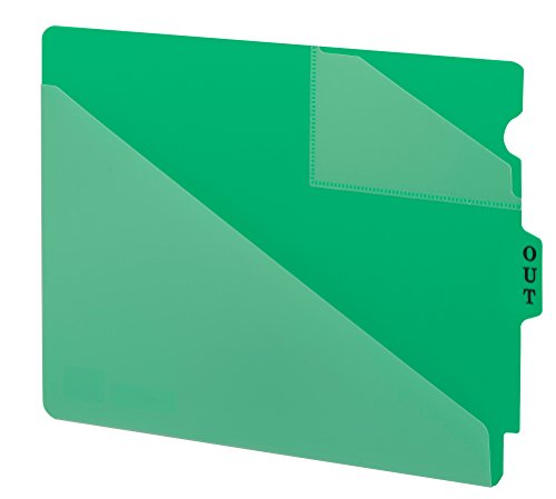 Smead 61962 Out-Guides mit schrägen geschnittenen Taschen, Poly, Brief, Grün, 50 Stück von Smead