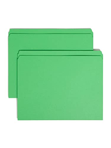 Smead Aktenordner, verstärkt, gerader Schnitt, Briefgröße, grün, 100 Stück pro Box (12110) von Smead