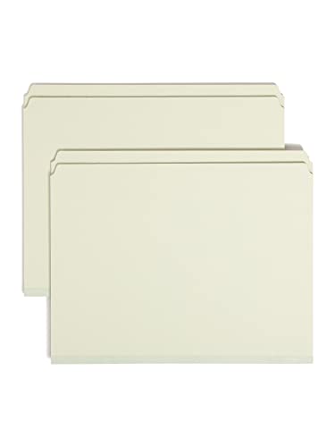 Smead Aktenordner aus Presspappe, gerade geschnitten, 2,5 cm Erweiterung, Briefgröße, Grau/Grün, 25 Stück pro Box (13200) von Smead