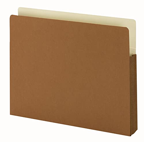 Smead Aktentasche mit vollständig gefüttertem Zwickel, gerader Reiter, 3,8 cm Erweiterung, Briefgröße, Redrope, 25 Stück pro Box (73254) von Smead