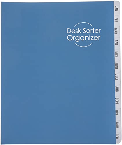 Smead Schreibtischordner, monatlich (Jan-Dez), 12 Trennblätter, Briefgröße, Dunkelblau (89286) von SMEAD