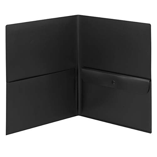 Smead Dokumentenmappe mit 2 Fächern, Sicherheitstasche, Brief, 5 Stück pro Packung schwarz von Smead