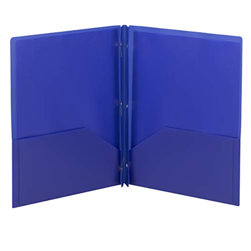 Smead Dokumentenmappe mit 2 Fächern, mit Verschlüssen, Brief, 25 Stück pro Box blau von Smead