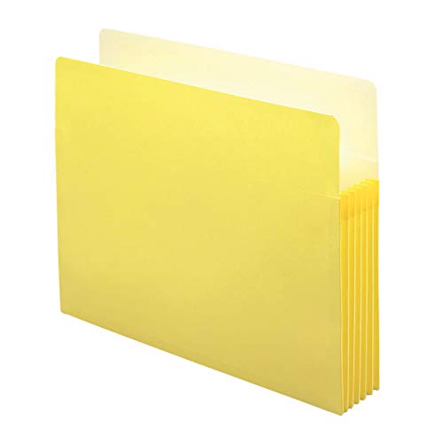 Smead Dokumententasche, gerader Schnitt, 14 cm Erweiterung, Briefgröße, Gelb, 10 Stück (73243) von Smead
