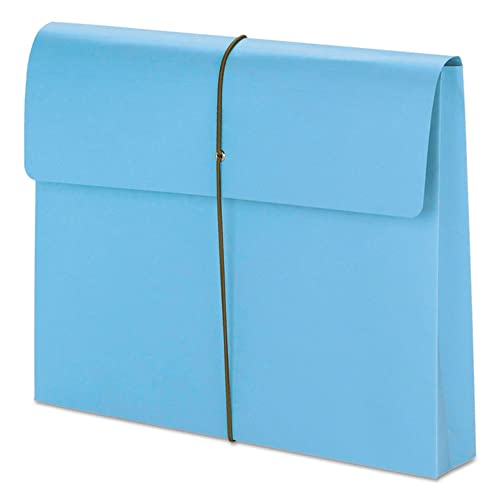 Smead Erweiterbare Geldbörse mit Gummizugverschluss, Briefgröße, 5,1 cm Erweiterung 10 per Box Elastischer Verschluss/blau von Smead