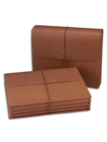 Smead Geldbörse, 8,9 cm Erweiterung, Klappe und Kordelverschluss, Briefgröße, Redrope, 10 Stück pro Box (72088) von Smead