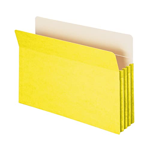 Smead File Pocket, Straight-Cut Tab, 3-1/2" Expansion, Legal Size, Yellow, 25 per Box (74233) von Smead
