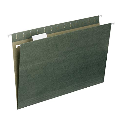 Smead Hängemappe mit Reiter, 1/5 Schnitt, verstellbare Registerkarte, legale Größe, Standardgrün, 25 Stück pro Box (64155) von Smead