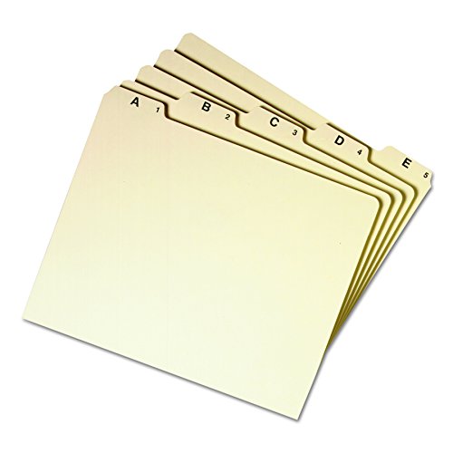 Smead Heavy Weight File Guides, 1/5-Cut Tab (A-Z), Briefgröße, Manila, 25 Stück (50176) von Smead