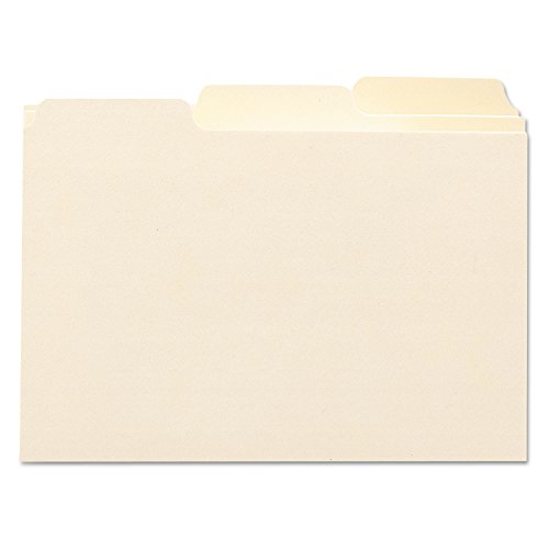 Smead Kartenführung, einfache 1/3-Schnitt-Registerkarte (blanko), 15,2 cm B x 10,2 cm H, Manila, 100 Stück pro Box (56030) von Smead