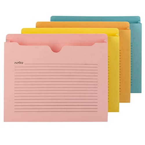 Smead Notizmappe mit geradem Schnitt, 5,1 cm Erweiterung, verschiedene Farben, 12 Stück pro Packung (75694) von Smead