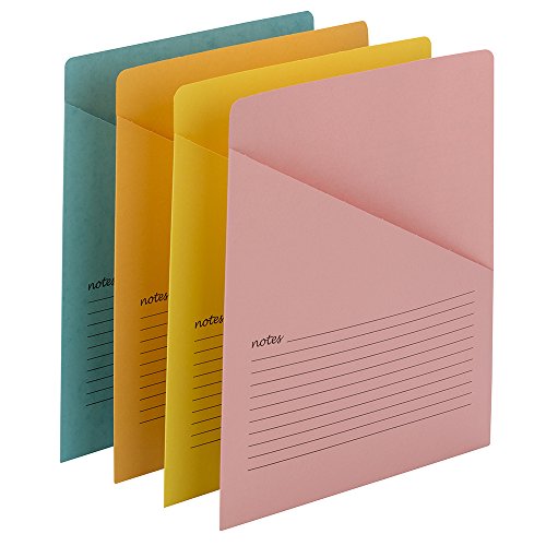 Smead Organized Up Notes Schlitzmappe, Briefgröße, verschiedene Farben, 12 Stück pro Packung (75427) von Smead