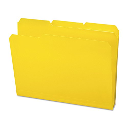 Smead Poly-Aktenordner, 1/3-Reiter, Briefgröße, gelb, 24 Stück pro Box (10504) von Smead