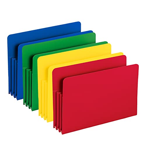 Smead Poly-Aktentasche, gerader Schnitt, 8,9 cm Erweiterung, legale Größe, verschiedene Farben, 4 pro Box (73550) von Smead