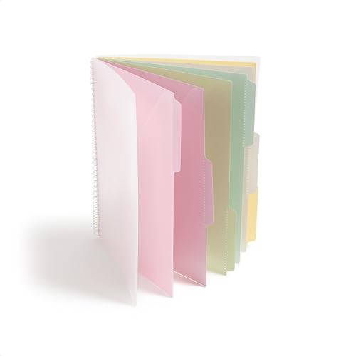 Smead Poly Project Organizer, 6 Tabs, 12 Taschen, Briefgröße, Pastell (89208) (1 Stück) von Smead