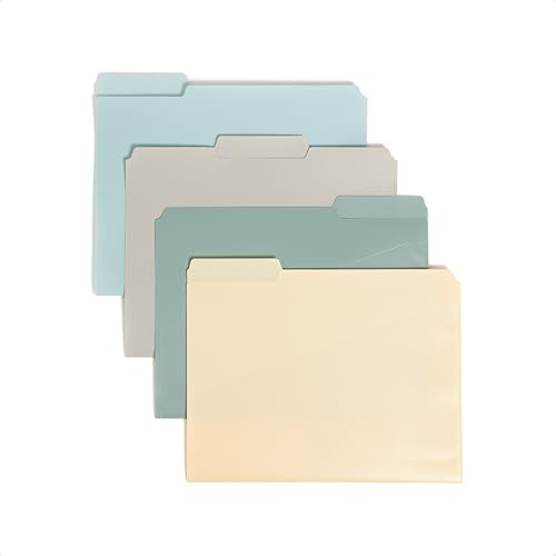 Smead Poly-Schnellhefter mit Taschen, Set mit 30 Kunststoff-Ordnern für Dokumente, 1/3-geschnittene Reiter, Aktenordner, Briefgröße, verschiedene Farben, Bürobedarf, Schulbedarf (10544) von Smead
