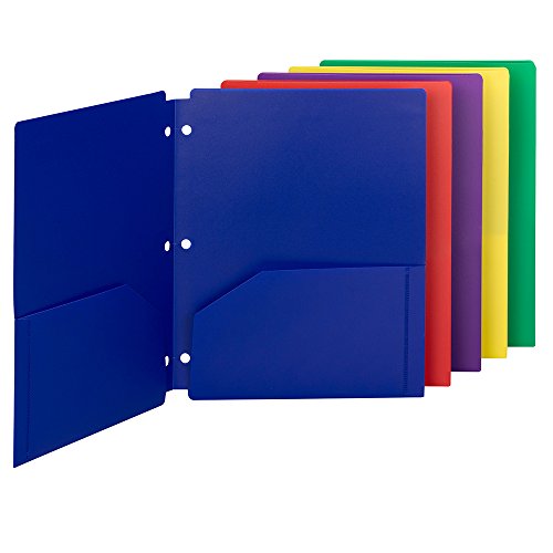 Smead Poly-Einrastmappe, 2 Fächer, Briefgröße, verschiedene Farben, 10 Stück pro Packung (87939) von Smead