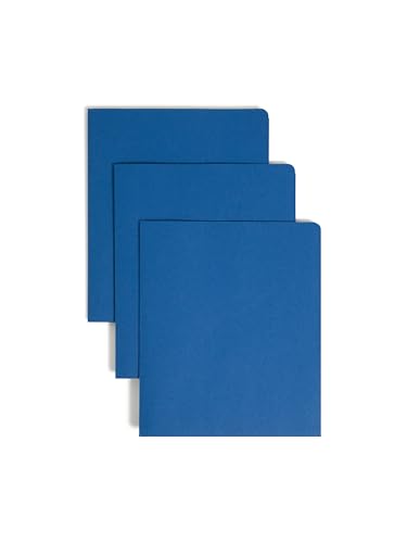 Smead Schwerer Ordner mit zwei Fächern, Papierordner mit Taschen, Briefgröße, Dunkelblau, 25 Stück pro Box (87854) von Smead