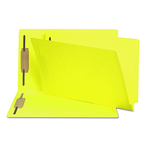 Smead Shelf-Master® 28940 Aktenordner, verstärkt, gerader Schnitt, 2 Verschlüsse, legale Größe, Gelb, 50 pro Box von Smead