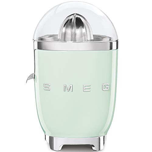 Smeg, Elektrische Zitruspresse CJF01PGEU, manuelle Druckpresse, tropfsicherer Auslauf und Universalkegel, rutschfeste Basis, integrierte Kabeltrommel, 70 W, Pastellgrün Smeg, Elektrische Zitruspresse CJF01PGEU, manuelle Druckpresse, tropfsicherer Auslauf und Universalkegel, rutschfeste Basis, integrierte Kabeltrommel, 70 W, Pastellgrün von Smeg