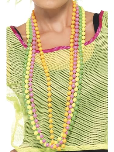 Beads Fluorescent, Neon, 4 Strands von Smiffys