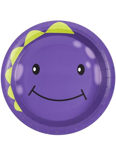 Smiffys 39719 Purple Monster Geschirr, Partyteller, 8 Stück, Unisex-Erwachsene, Einheitsgröße von Smiffys