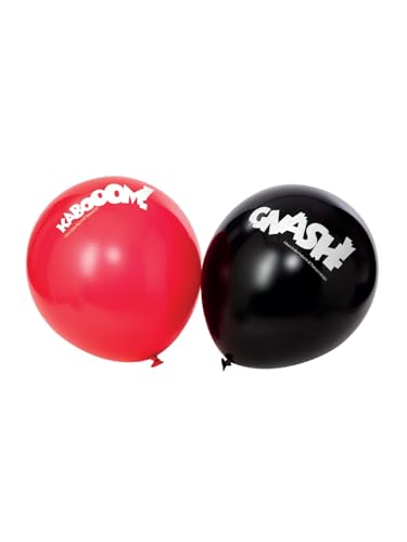 Smiffys 51549 Offiziell lizenziertes Beano Geschirr Party Latex Luftballons x12, Unisex Kinder, Rot & Schwarz, Einheitsgröße von Smiffys