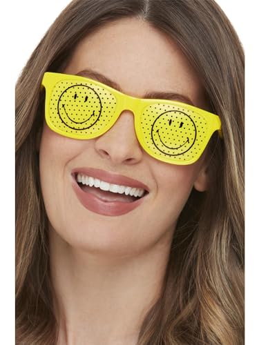 Smiley Rave Glasses, Yellow von Smiffys