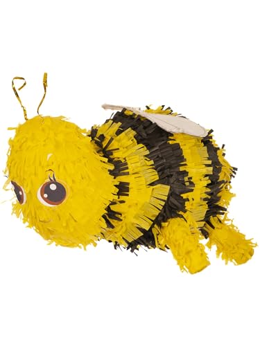 Smiffys Bienen-Piñata, Schwarz & Gelb, 42x33cm von Smiffys