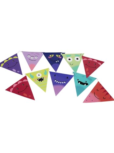 Smiffys Monster-Geschirr, Party-Wimpelkette, 3,5 m, 18 Stück, 157 g, 17 x 15 cm, Halloween-Kostüm-Zubehör, Monster-Kostüm-Zubehör, Partyartikel Smiffys Monster-Geschirr, Party-Wimpelkette, 3,5 m, 18 Stück, 157 g, 17 x 15 cm, Halloween-Kostüm-Zubehör, Monster-Kostüm-Zubehör, Partyartikel von Smiffys