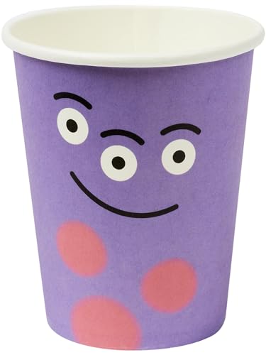 Smiffys Monster Geschirr, Partybecher, Plastikfrei, 250 ml, Halloween-Kostüm-Zubehör, Partyartikel, 8 Stück von Smiffys