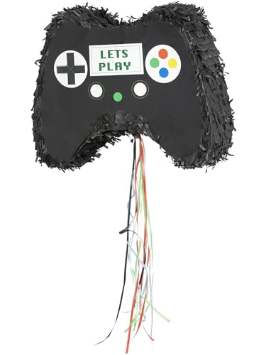 Smiffys Spielekonsolen-Controller-Piñata, Schwarz, 41x33cm von Smiffys