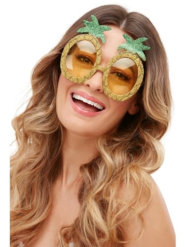Tropical Pineapple Glitter Glasses von Smiffys