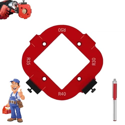 Fillet and Arc Cutter for Woodworking,Trimmer Cutting R Angle Arc Template,Arc Captain Plasma Cutter,Adjustable Angle Positioning Tool, Router Radius Jig with Trimming (Large) von Smilamo