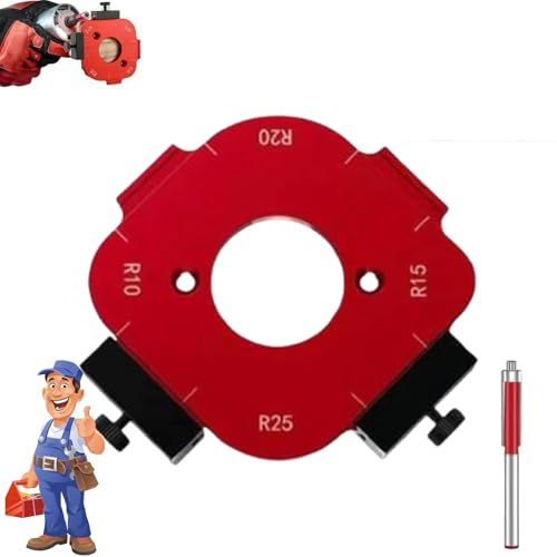 Fillet and Arc Cutter for Woodworking,Trimmer Cutting R Angle Arc Template,Arc Captain Plasma Cutter,Adjustable Angle Positioning Tool, Router Radius Jig with Trimming (Small) von Smilamo