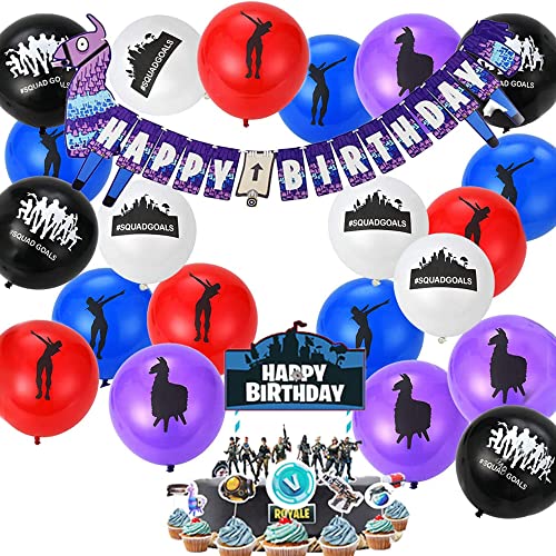 Deko Geburtstag Video Gaming Geburtstag Deko Videospiel Luftballons Spiel Geburtstag Luftballons Gaming Party Deko Game Geburtstagsdeko Videospiel Geburtstag Girlande Spiel Kuchendeckel von Smileh