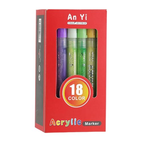 Acrylfarben-Marker-Set, feine Spitze, wasserfestes Malwerkzeug, Bastelzubehör für professionelle oder Anfänger von Smileshiney