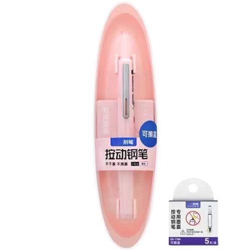 Click Füllfederhalter, einziehbar für glattes Schreiben, 0,38 mm, nachfüllbare Tintenpatronen, Werkzeug für Büro, Studenten, Kinder, Zeichnen, Kalligraphie, Kritzeln, Graffiti, Schule, Journaling von Smileshiney