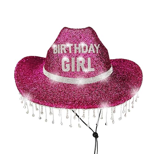 Cowgirl-Hut, glitzernder Geburtstagsmädchen-Hut, Strass-Dekorationen, Kappen für Erwachsene, Festival, Reisen, Urlaub, Party, Geburtstag Cowgirl-Hut, glitzernder Geburtstagsmädchen-Hut, Strass-Dekorationen, Kappen für Erwachsene, Festival, Reisen, Urlaub, Party, Geburtstag von Smileshiney