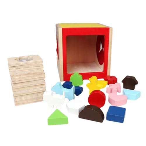 Smileshiney Formen Sortierspielzeug - Sinnliches Holz Sortierbox Für Formen | Klassisches Lernspielzeug Feinmotorik Entwicklungspuzzle Für Kinder Smileshiney Formen Sortierspielzeug - Sinnliches Holz Sortierbox Für Formen | Klassisches Lernspielzeug Feinmotorik Entwicklungspuzzle Für Kinder von Smileshiney