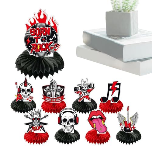 Smileshiney Rock'n'Roll-Dekorationen, Rock, Doppelseitiges -Rock'n'Roll-, Tischaufsatz, „Born to Rock“-Partygeschenk, Partydekorationen zum Thema Musik für die Babyparty Smileshiney Rock'n'Roll-Dekorationen, Rock, Doppelseitiges -Rock'n'Roll-, Tischaufsatz, „Born to Rock“-Partygeschenk, Partydekorationen zum Thema Musik für die Babyparty von Smileshiney
