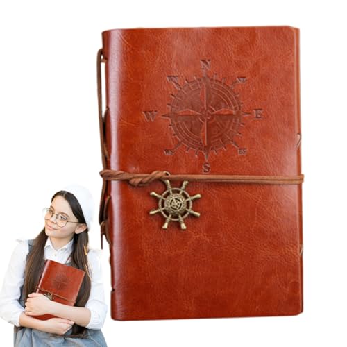 Vintage Notizblock - Piraten Notizbuch Journaling Schreibbuch Für Kreative Ideen | Retro Tagebuch Planer Buch, Schreibbedarf für Arbeit, Schule, Zuhause & Unterricht von Smileshiney