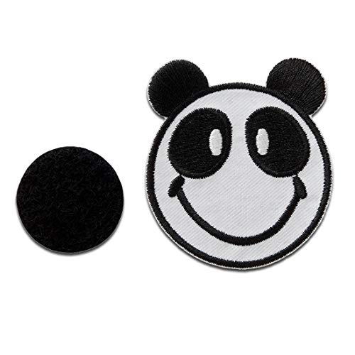 Smiley © Smiley Panda Kopf Klett Tier - Aufnäher, Bügelbild, Aufbügler, Applikationen, Patches, Flicken, zum aufbügeln, Größe: 5,1 x 5,1 cm von Smiley