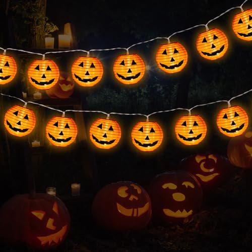 Smilfree Halloween Lichterkette Deko Outdoor: 2M 10 LED Orange Kürbis Lichterkette mit Batteriebetrieben - Herbst Halloween Kürbis Lichter für Außen Innen Party Garten Hochzeiten Smilfree Halloween Lichterkette Deko Outdoor: 2M 10 LED Orange Kürbis Lichterkette mit Batteriebetrieben - Herbst Halloween Kürbis Lichter für Außen Innen Party Garten Hochzeiten von Smilfree