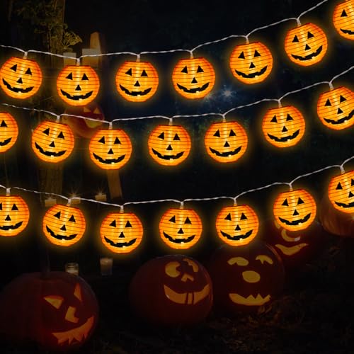 Smilfree Halloween Lichterkette Deko Outdoor: 4M 20 LED Orange Kürbis Lichterkette mit Batteriebetrieben - Herbst Halloween Kürbis Lichter für Außen Innen Party Garten Hochzeiten Smilfree Halloween Lichterkette Deko Outdoor: 4M 20 LED Orange Kürbis Lichterkette mit Batteriebetrieben - Herbst Halloween Kürbis Lichter für Außen Innen Party Garten Hochzeiten von Smilfree